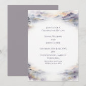 Faire-part de mariage à l'aquarelle brumeuse (Devant / Derrière)