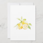 Faire-part de mariage à l'aquarelle Citron (Dos)