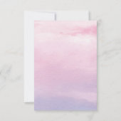 Faire-part de mariage à l'aquarelle coucher de sol (Dos)