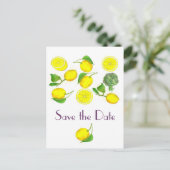 Faire-part de mariage à l'aquarelle de citron frui (Debout devant)