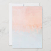 Faire-part de mariage à l'aquarelle de coucher de (Dos)