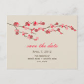 Faire-part de mariage à l'aquarelle de fleurs de c (Devant)