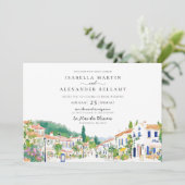 Faire-part de mariage à l'aquarelle de Provence (Debout devant)