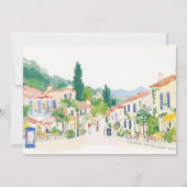 Faire-part de mariage à l'aquarelle de Provence (Dos)