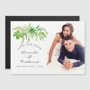 Faire-part de mariage à l'aquarelle de verdure de