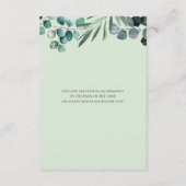 Faire-part de mariage à l'aquarelle d'eucalyptus,  (Dos)