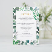 Faire-part de mariage à l'aquarelle d'eucalyptus,  (Debout devant)