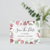 Faire-Part de Mariage à l'Aquarelle Feuilles de Bo (Debout devant)