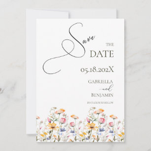 Faire-part de mariage à l'aquarelle Fleur des cham