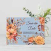 Faire-part de mariage à l'aquarelle fleuri rustiqu (Debout devant)