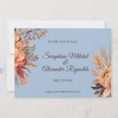 Faire-part de mariage à l'aquarelle fleuri rustiqu (Dos)