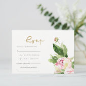 Faire-part de mariage à l'aquarelle florale de pae (Debout devant)