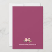 Faire-part de mariage à l'aquarelle florale Marron (Dos)