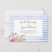 Faire-Part de Mariage à l'Aquarelle Florale Modern (Dos)