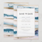 Faire-Part de Mariage à l'Aquarelle Moderne et Art (Devant / Derrière)