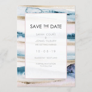 Faire-Part de Mariage à l'Aquarelle Moderne et Pei