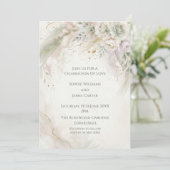 Faire-part de mariage à l'aquarelle Ocean Mist (Debout devant)
