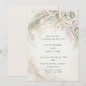 Faire-part de mariage à l'aquarelle Ocean Mist (Devant / Derrière)