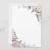 Faire-part de mariage à l'aquarelle Pivoine & Euca (Dos)
