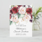 Faire-part de mariage à l'aquarelle romantique en  (Debout devant)