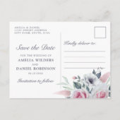 Faire-part de mariage à l'aquarelle romantique Ros (Dos)