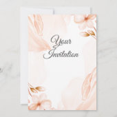 Faire-part de mariage à l'aquarelle rose (Dos)