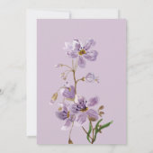 Faire-part de mariage à l'aquarelle rose et violet (Dos)