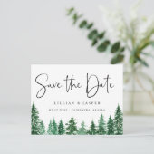 Faire-part de mariage à l'aquarelle rustique de la (Debout devant)