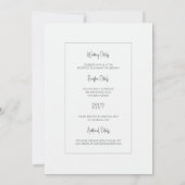 Faire-part de mariage à l'aquarelle sable et surf (Dos)