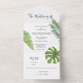 Faire-part de mariage à l'aquarelle tropical tout- (À l'intérieur)