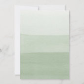 Faire-part de mariage à l'aquarelle Vert Sauge Mod (Dos)
