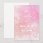 Faire-part de mariage à l'aquarelle vibrant (Devant / Derrière)