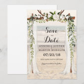 Faire-part de mariage à l'arbor Beach Save the Dat (Devant / Derrière)