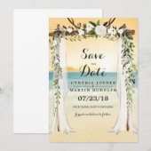 Faire-part de mariage à l'arbor Beach Save the Dat (Devant / Derrière)