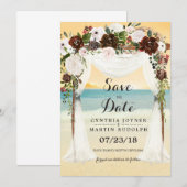 Faire-part de mariage à l'arbor Beach Save the Dat (Devant / Derrière)