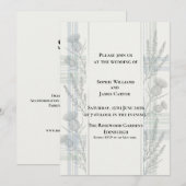 Faire-part de mariage à l'arche botanique gris-ble (Devant / Derrière)