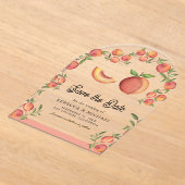 Faire-part de mariage à l'arche de fruits de pêche (Poser)