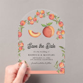 Faire-part de mariage à l'arche de fruits de pêche (In situ (ordinateur de poche))