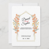 Faire-part de mariage à l'arche de verdure élégant (Devant)