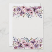 Faire-part de mariage à l'arche florale dorée avec (Dos)