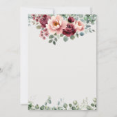Faire-part de mariage à l'arche florale dorée avec (Dos)