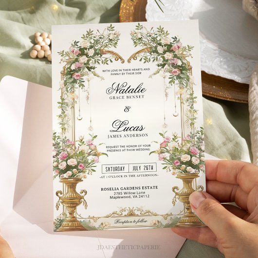 Faire-part de mariage à l'Arche Florale du Jardin