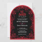 Faire-part de mariage à l'arche gothique 'Jusqu'à (Devant)