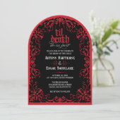 Faire-part de mariage à l'arche gothique 'Jusqu'à (Debout devant)