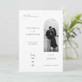 Faire-part de mariage à l'arche romantique moderne (Debout devant)