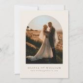Faire-part de mariage à l'arche rustique (Dos)