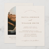 Faire-part de mariage à l'arche rustique (Devant / Derrière)