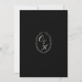 Faire-Part de Mariage à l'Argent Ancien Noir Class (Dos)