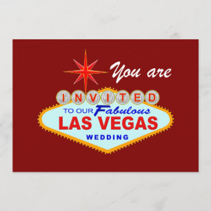 Faire-part de mariage à Las Vegas BOURGOGNE