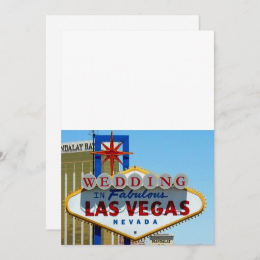 Faire-part de MARIAGE à Las Vegas la Fabuleuse (Devant / Derrière)
